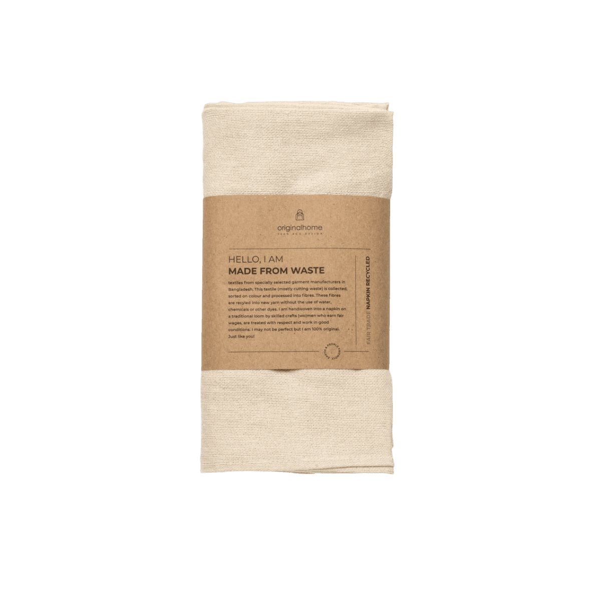 Serviettes de table x 4 - Ecru - NAPKIN RECYCLED - OFF WHITE S/4