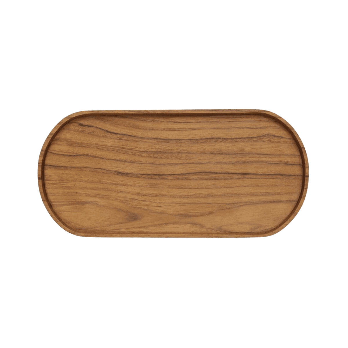 Plateau de présentation en teck - OVAL TRAY RECLAIMED