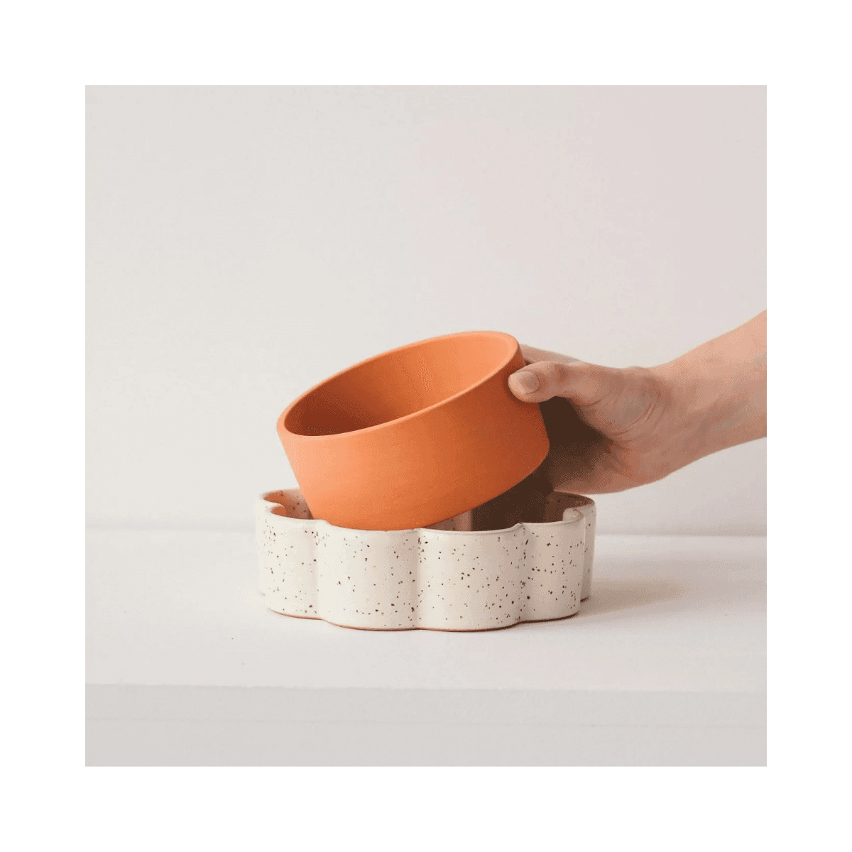 Pot autonome George - Blanc grainé