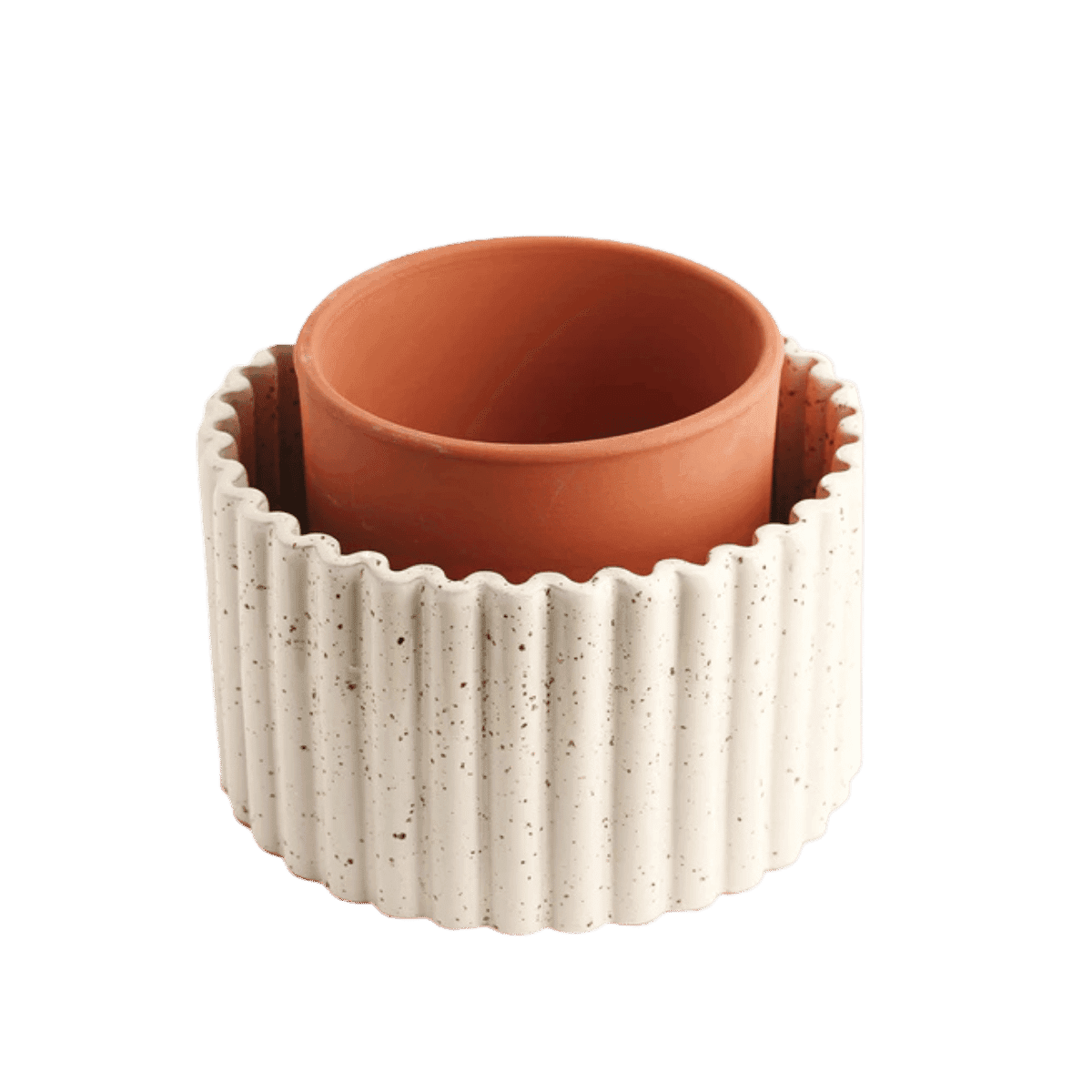 Paula vrijstaande pot (M) - Korrel wit - Pepin