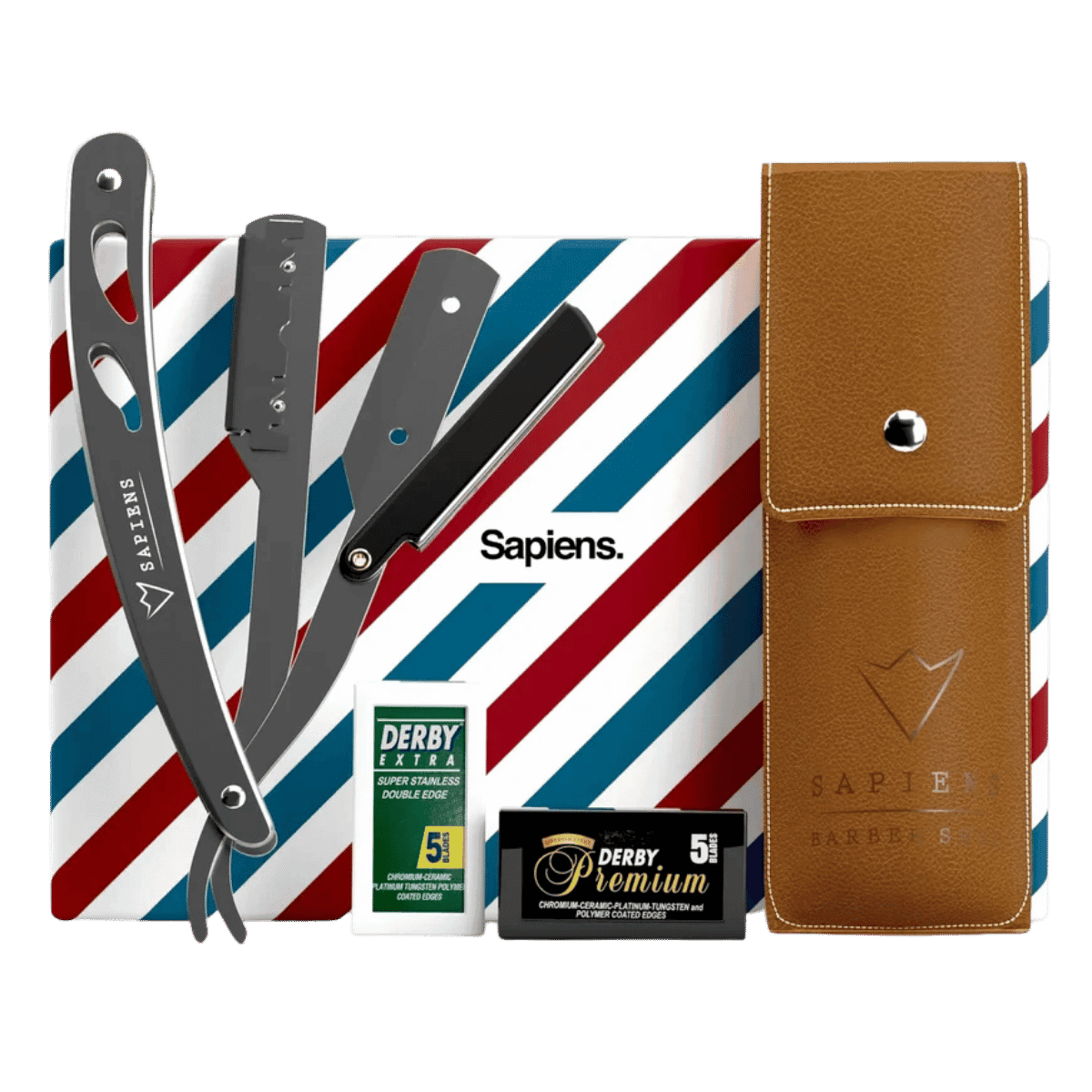 Silver Edition shavette – Roestvrij staal met 20 halve mesjes - Sapiens
