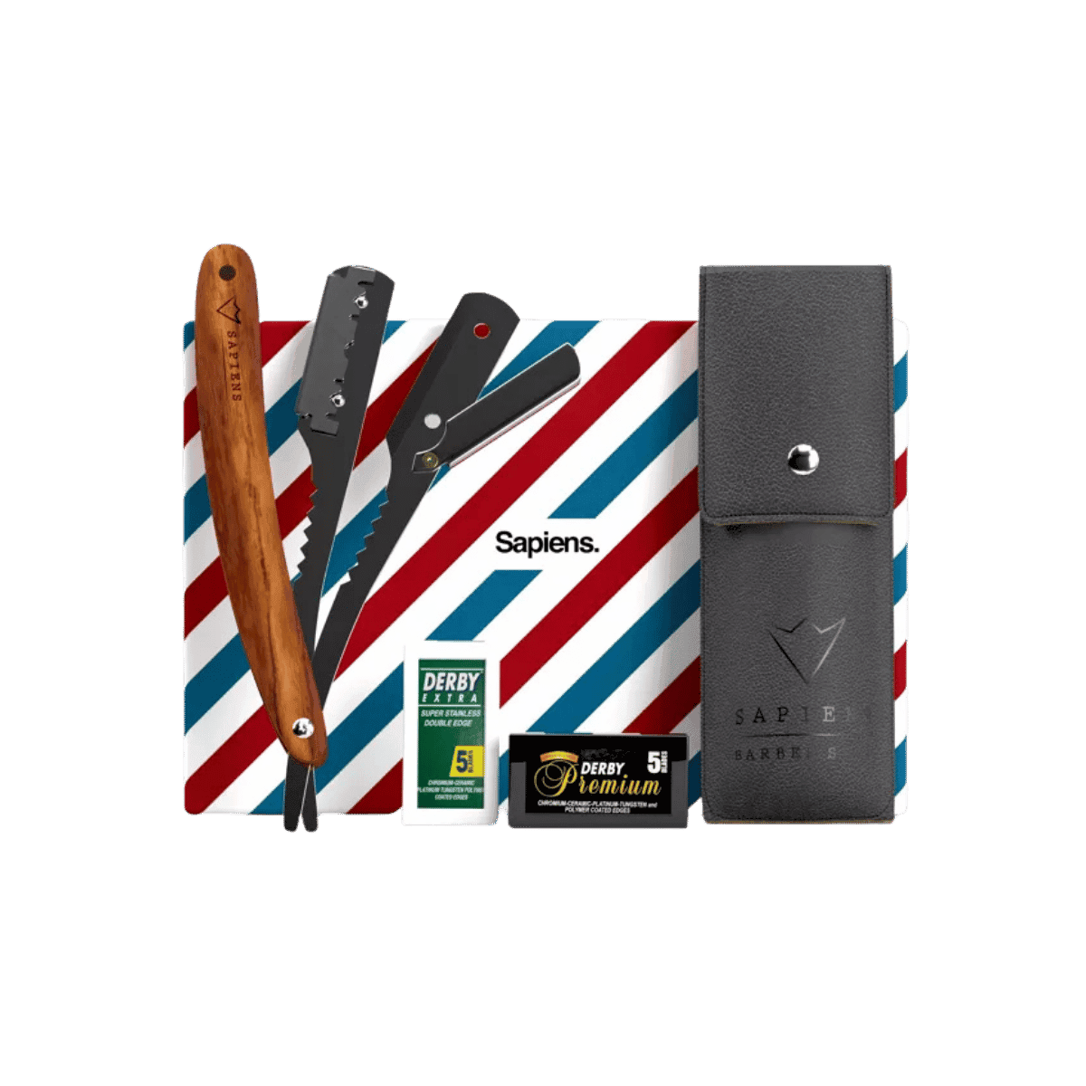 Recht scheermes - Wood Edition