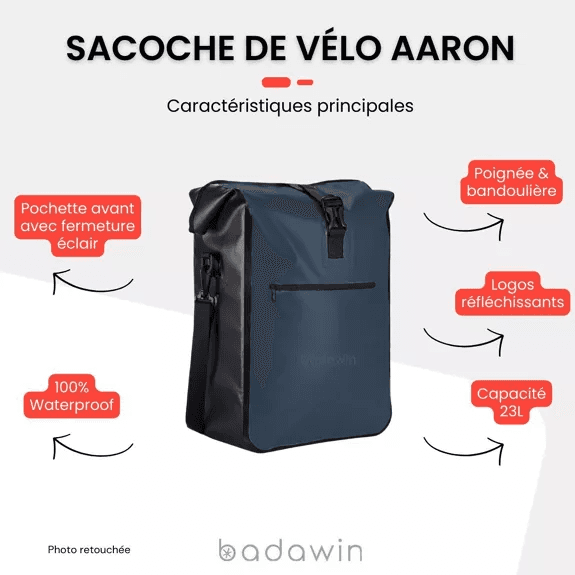 Fietstas Aaron - Blauw