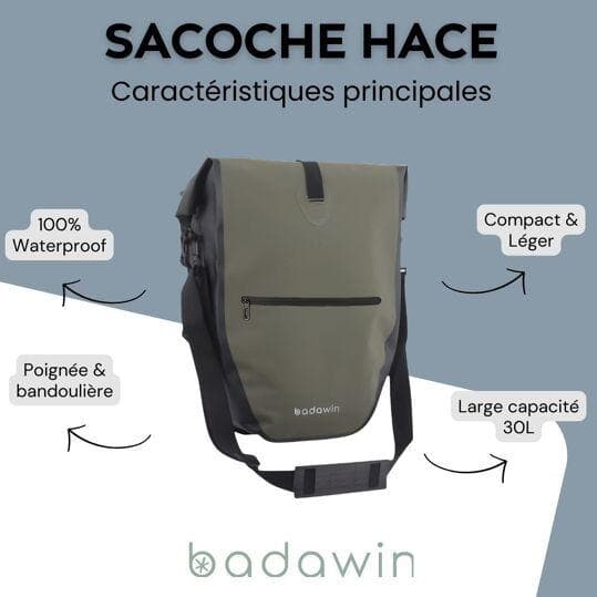 Sacoche de vélo Hace - Vert Kaki