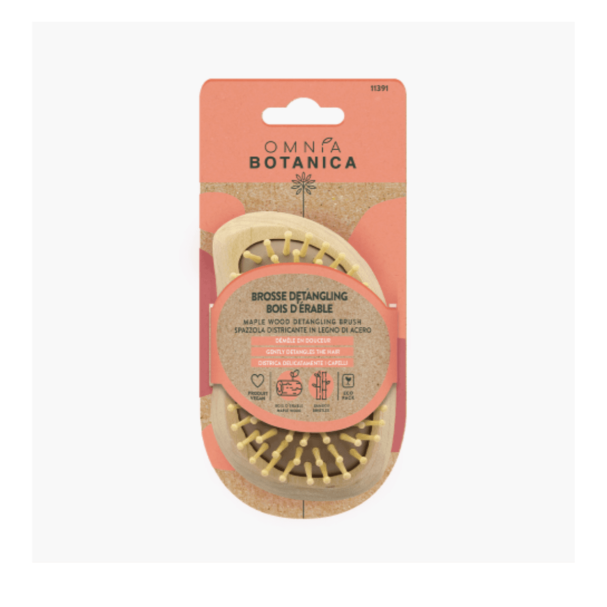 Brosse detangling bois d'érable