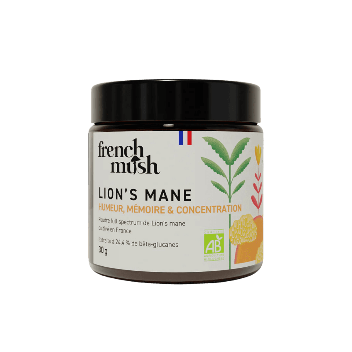 Mémoire Concentration et Humeur - 30g poudre Lion's Mane