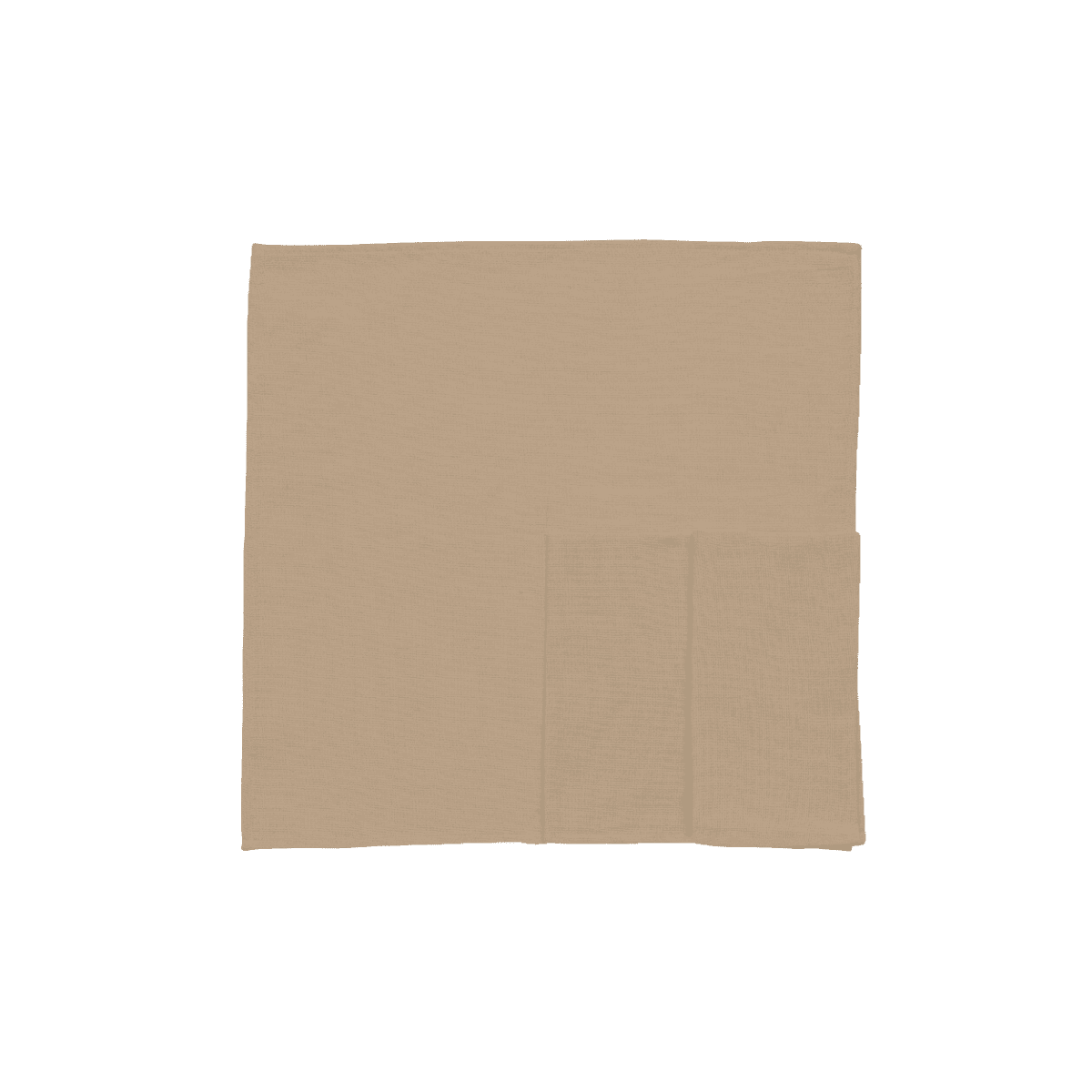 Serviettes de table x 4 - Beige foncé - NAPKIN RECYCLED - BROWN S/4