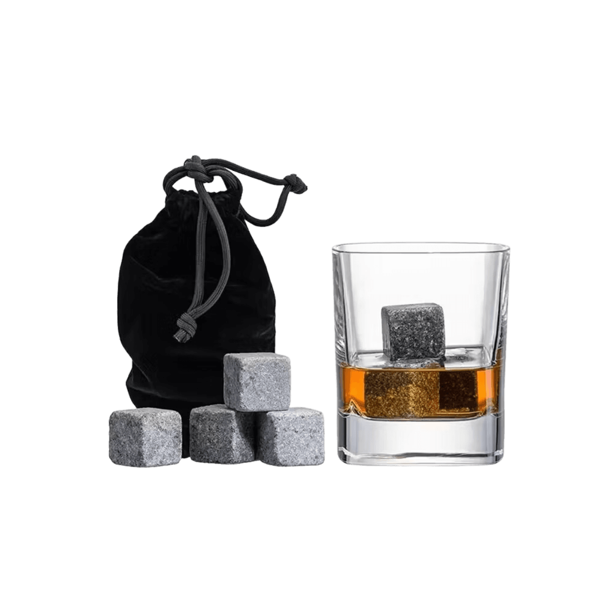 Set de 6 Glaçons en Granit avec pochon