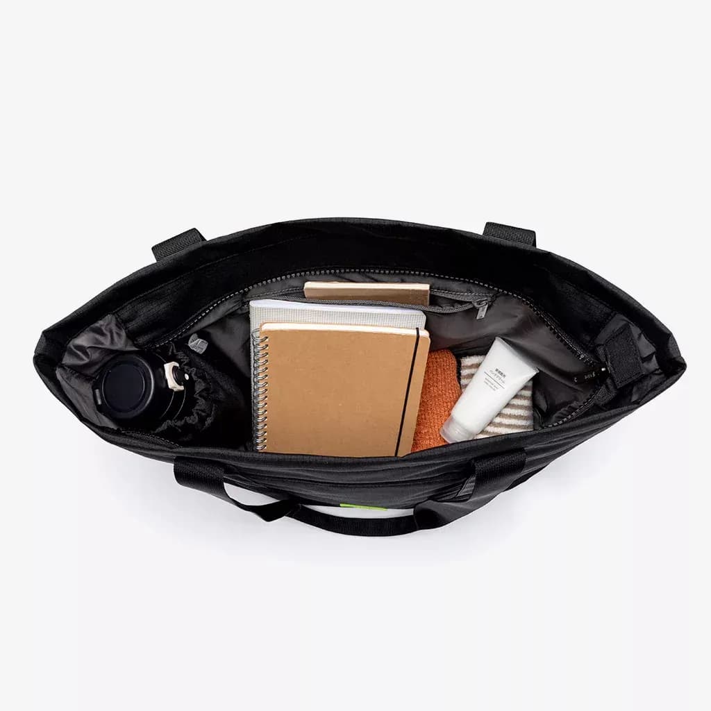 Strata Tote Bag Black Lime Ripstop