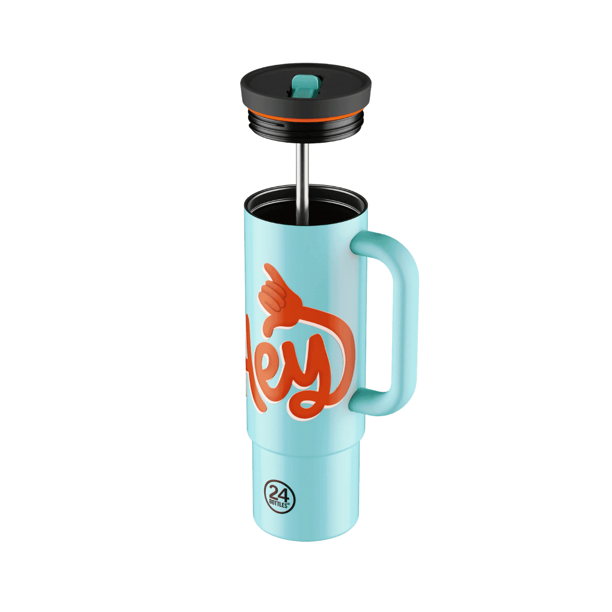Straw Cup Hey! Blue 800 ml - 24Bottles