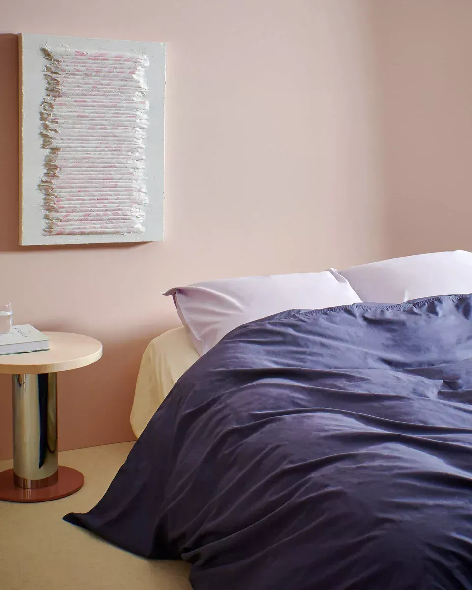 240X220 Percale 100% Coton Dekbedovertrek- Navy Blue PDBO240NB