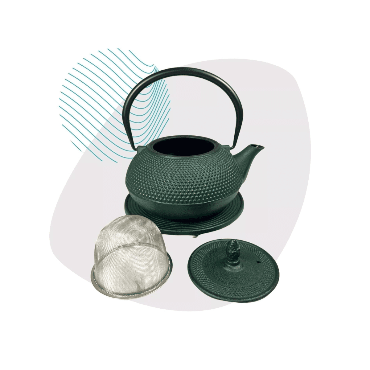 Théière en fonte Arare 1,2L - Vert