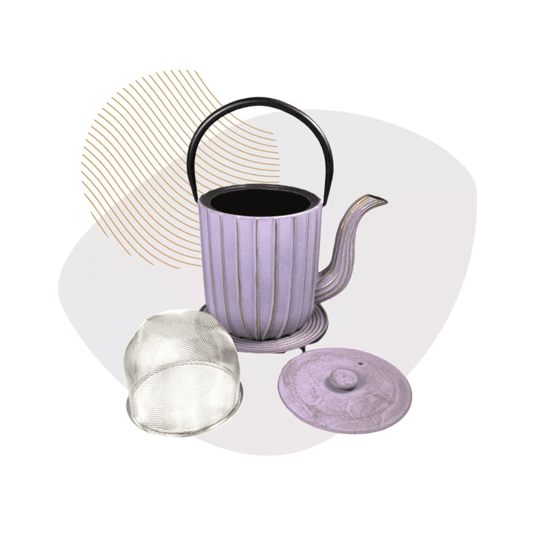 Théière en fonte Mariage 1L - Fer violet