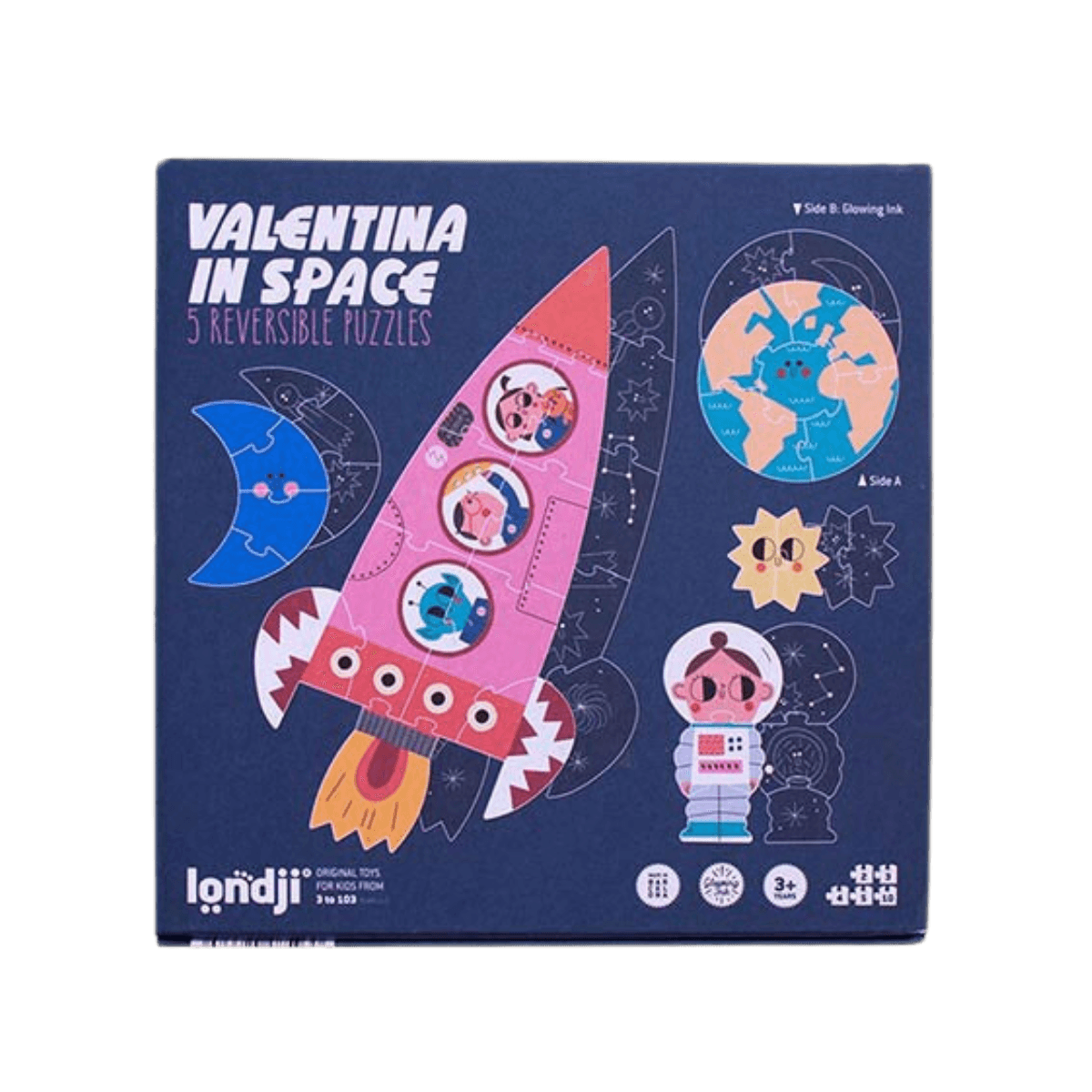 Puzzles réversibles - 3 ans et + VALENTINA IN SPACE PUZZLE