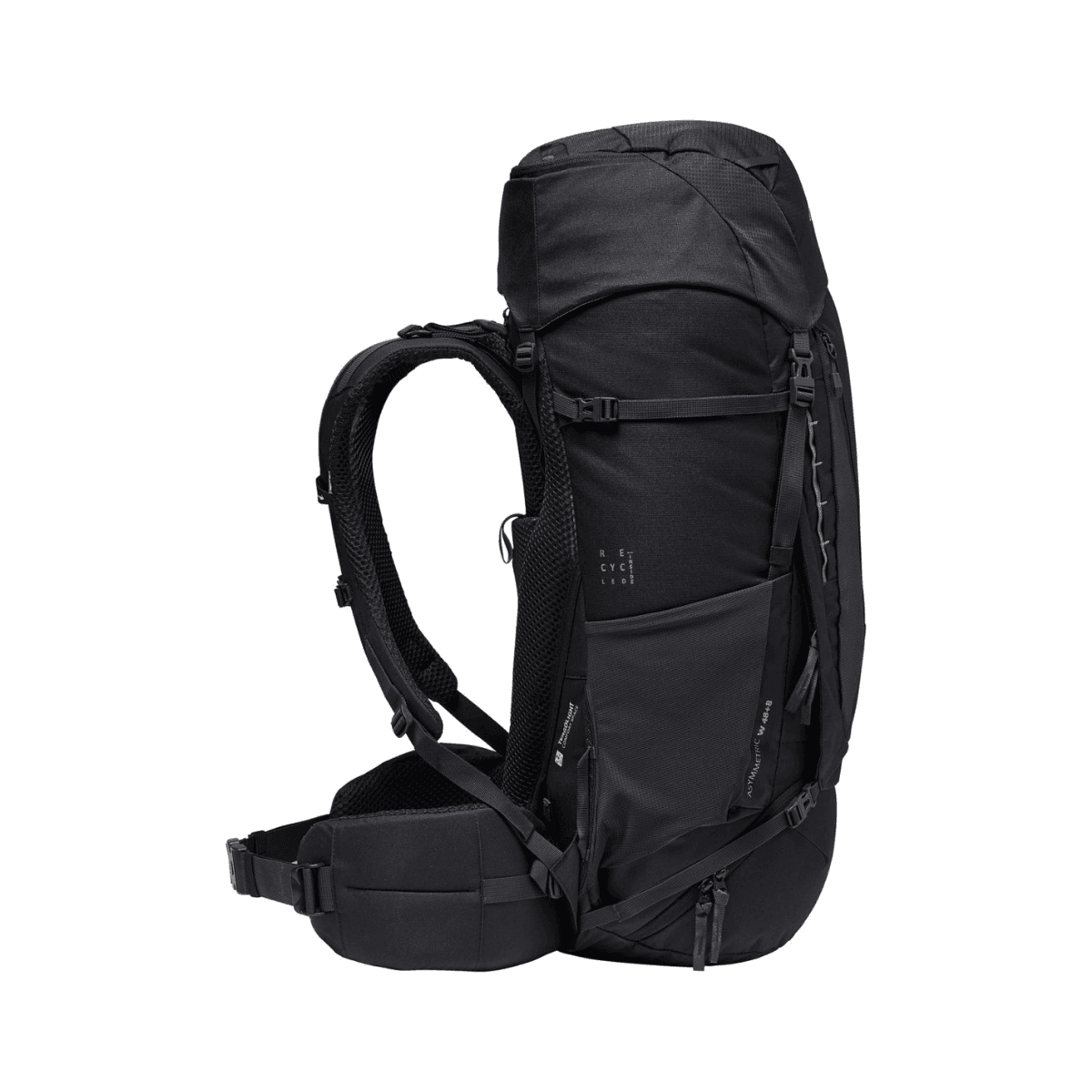 Sac à dos de trekking Asymmetric - 52L + 8 - Noir
