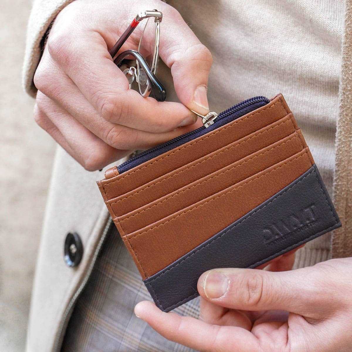 Kaarthouder LE VITAMINE marron / bleu