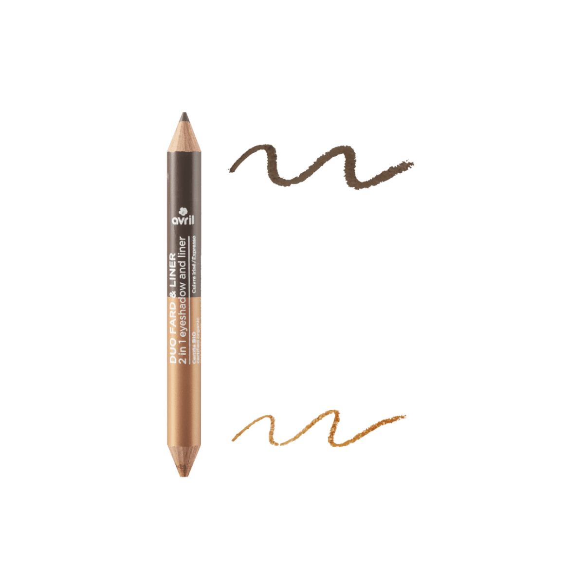 Duo fard & liner - EXPRESSO / CUIVRE IRISÉ - Certifié Bio