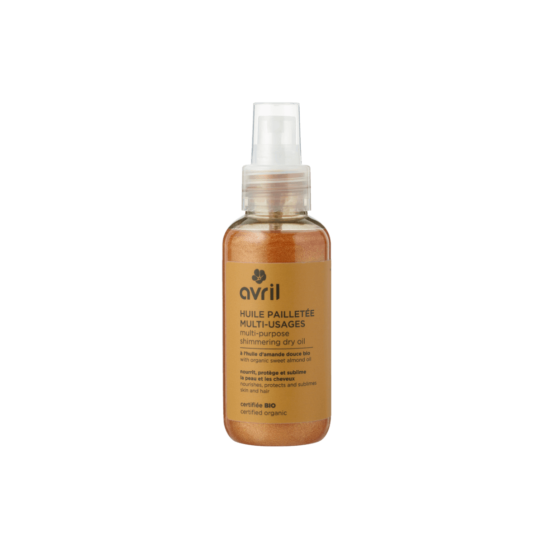 Huile pailletée multi-usages 100ml - Certifiée Bio