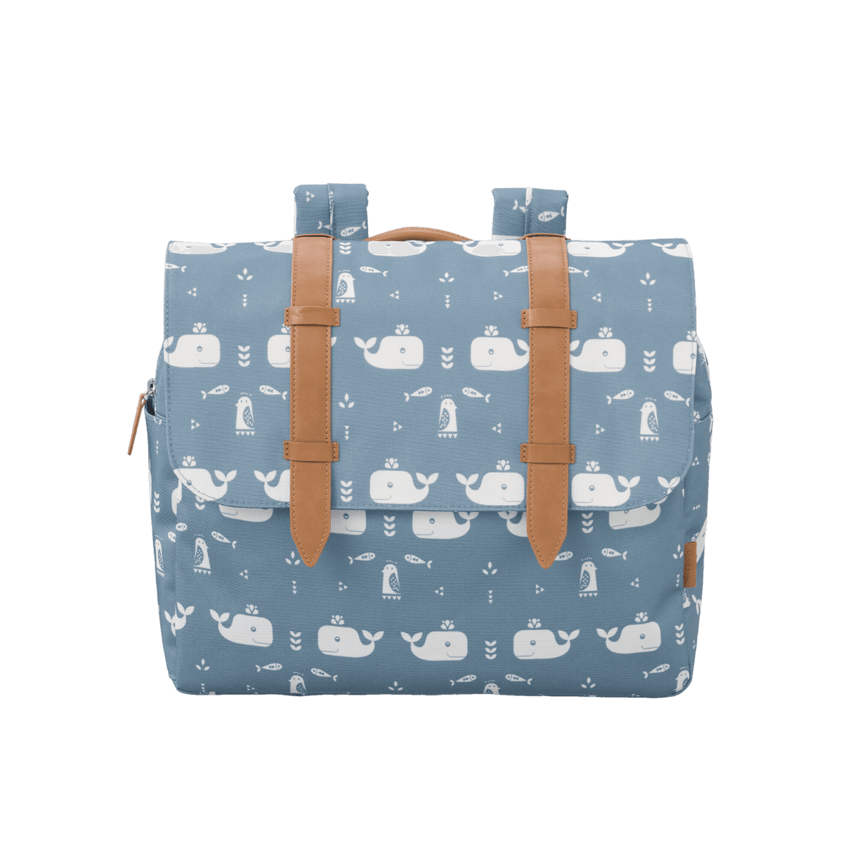 Cartable Baleines - Whale Blue Fog