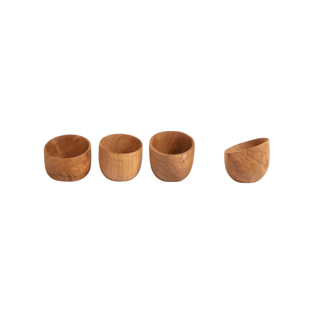 Coquetiers en teck x 4 - EGG STAND EGGY
