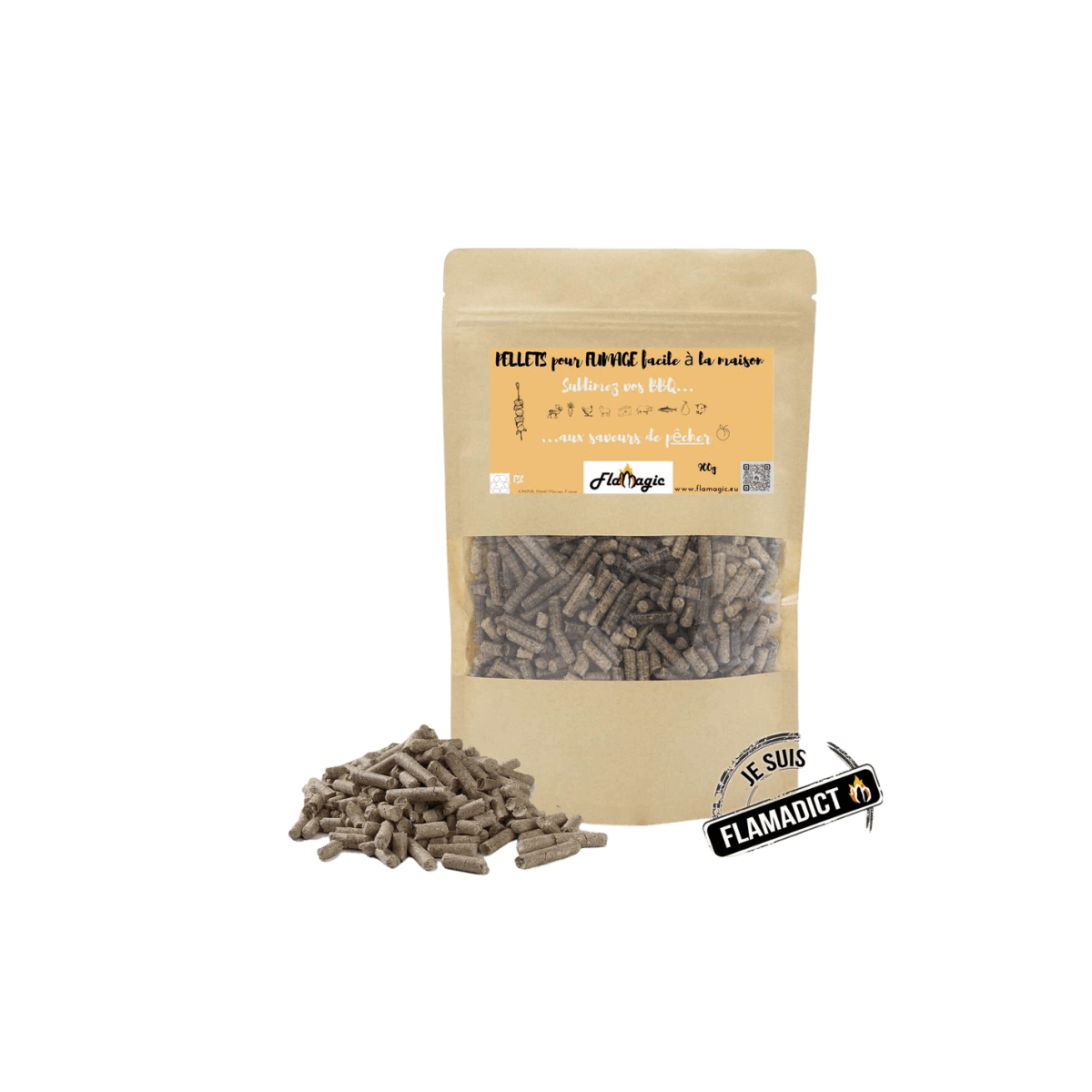 Barbecue Pellets de Pêcher pour fumage - 900g