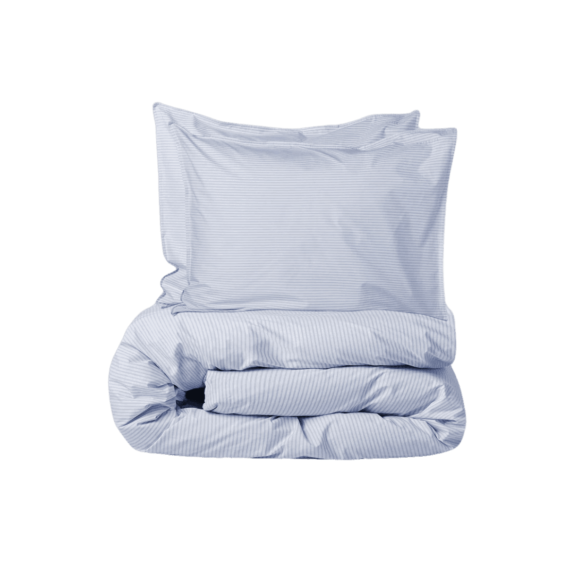 140X220 Percale 100% Coton -Dekbedovertrek Stripe- Blue-Ecru SP140BLEC