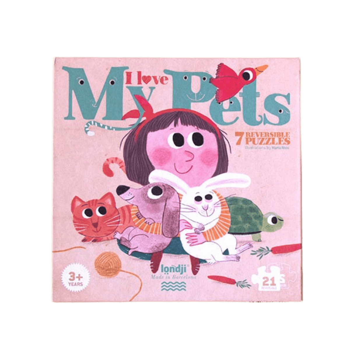 Puzzles réversibles - 3 ans et + I LOVE MY PETS PUZZLE