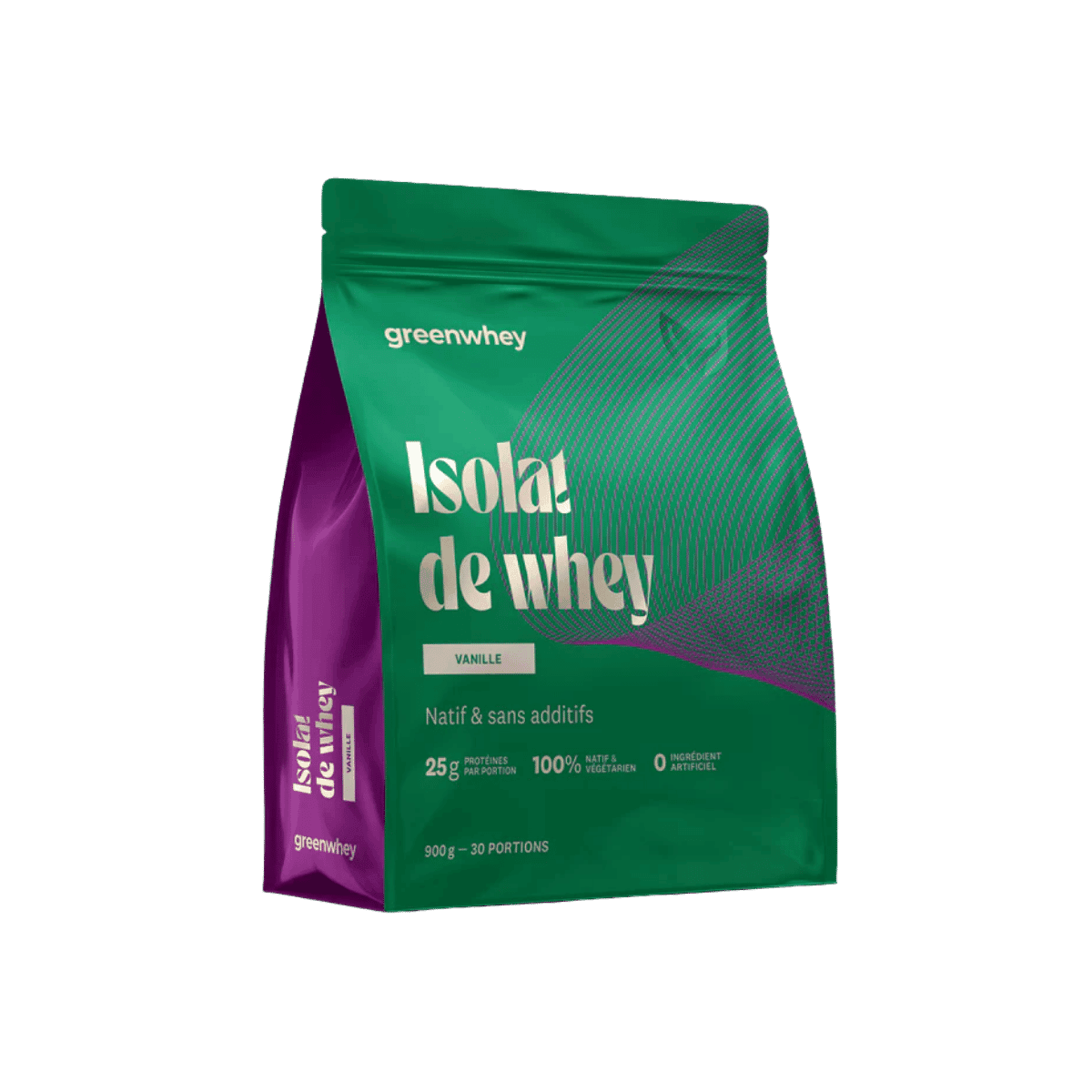 Biologisch Natief Whey Protein Isolaat Vanille 900g