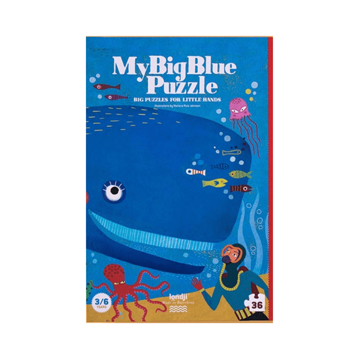 Puzzle 36 pc - 3 - 6 ans - MY BIG BLUE PUZZLE