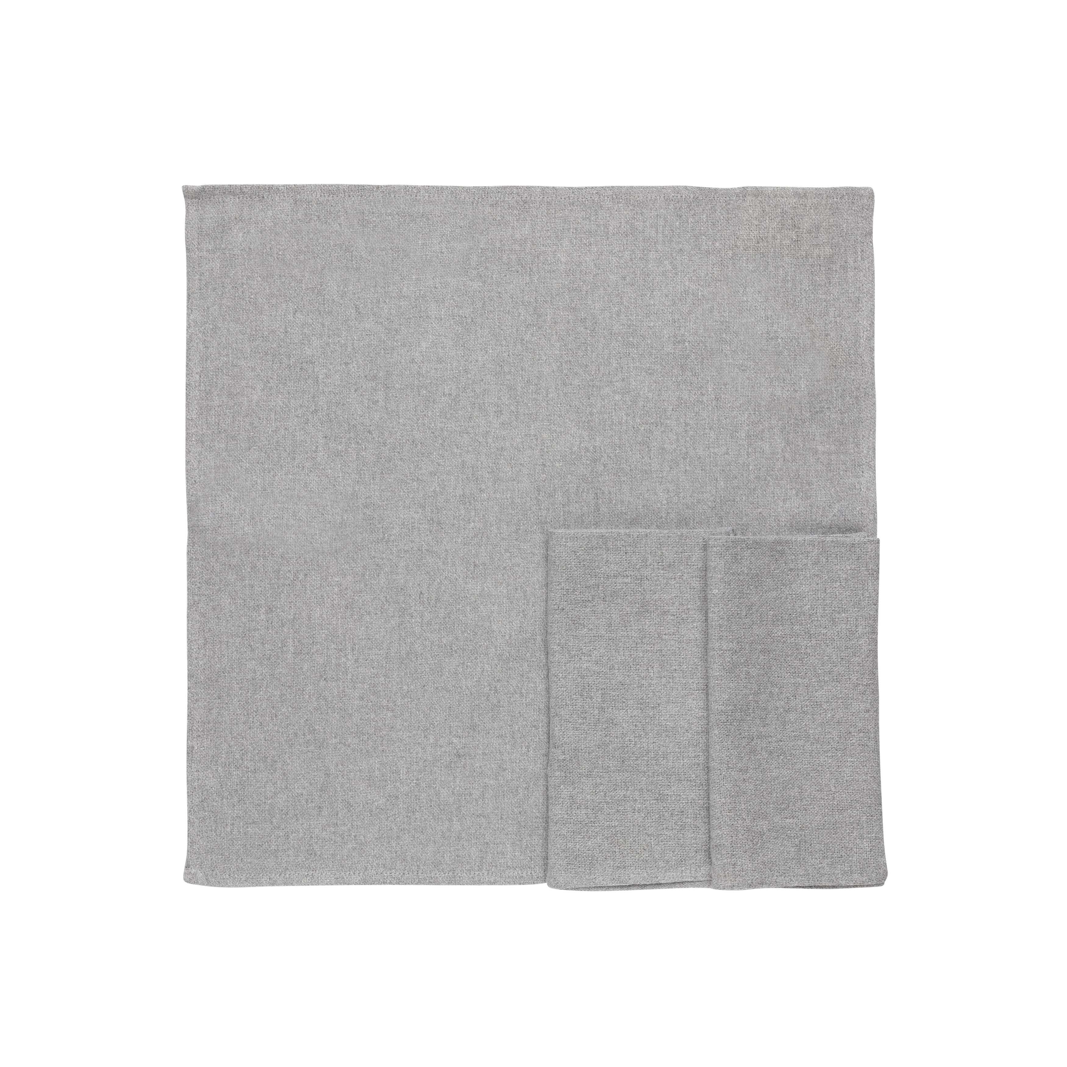Serviettes de table x 4 - Gris - NAPKIN RECYCLED - GREY S/4