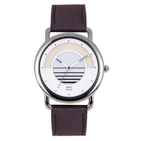 Horloge op zonne-energie SUNRISE pomme chocolat