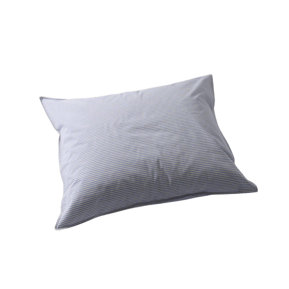 Kussensloop 60x70  Stripe Percale 100% Coton - Blue Ecru