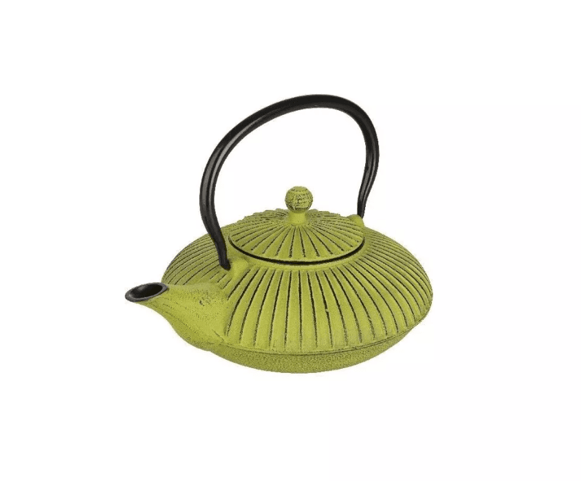 Théière en fonte verte - 0.78L - intérieur émaillé compatible induction