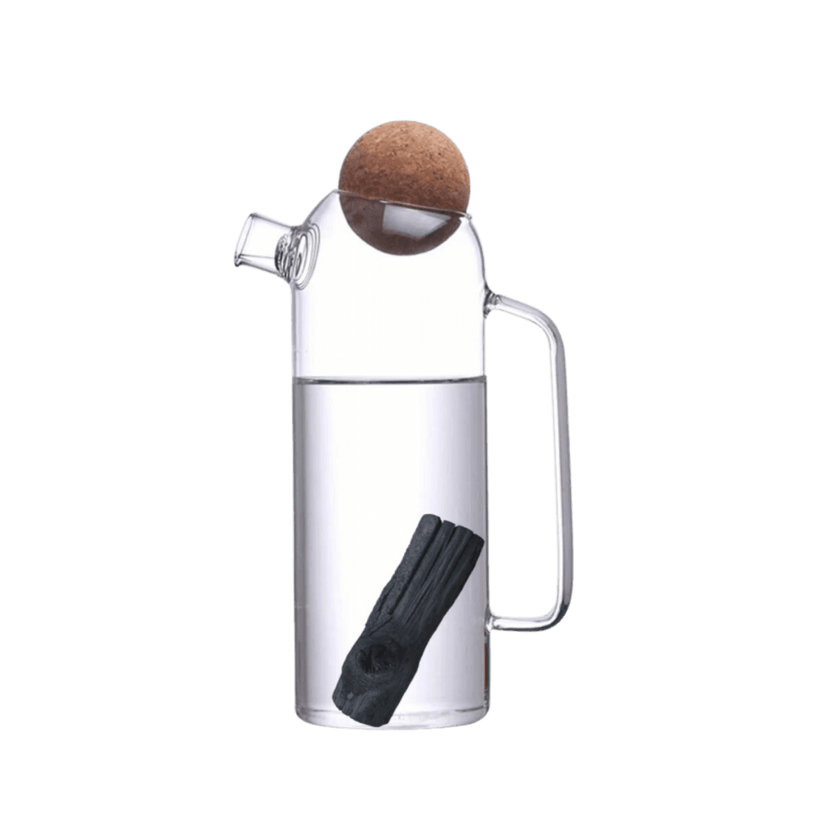 Karaf 1L + Houtskool Binchotan waterzuiveraar