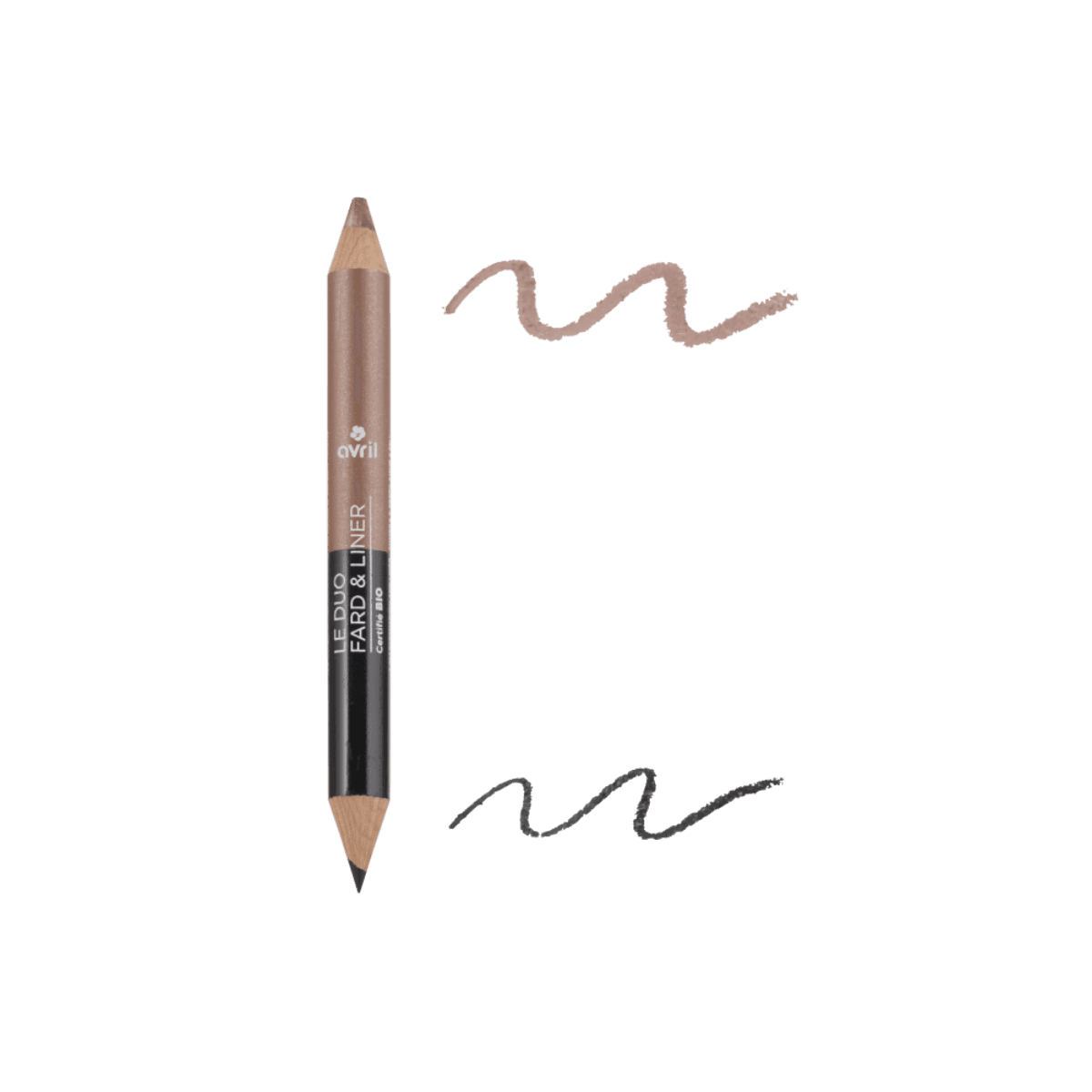 Duo fard & liner - NOIR CHARBON / TAUPE NACRÉ - Certifié Bio