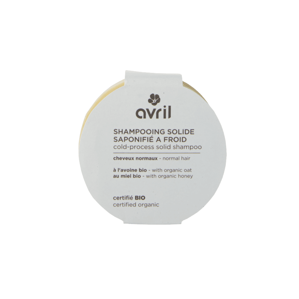 Shampoing solide saponifié à froid - Cheveux NORMAUX 100g - Certifié Bio