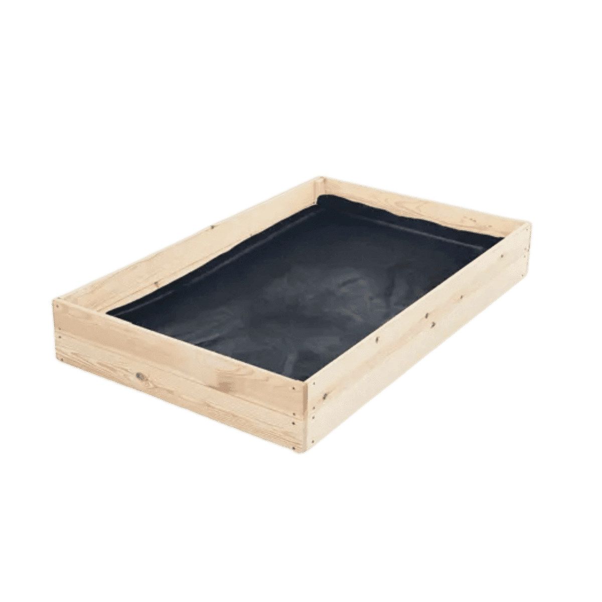 Houten moestuinbak met bodembedekking – 140x120x18 cm