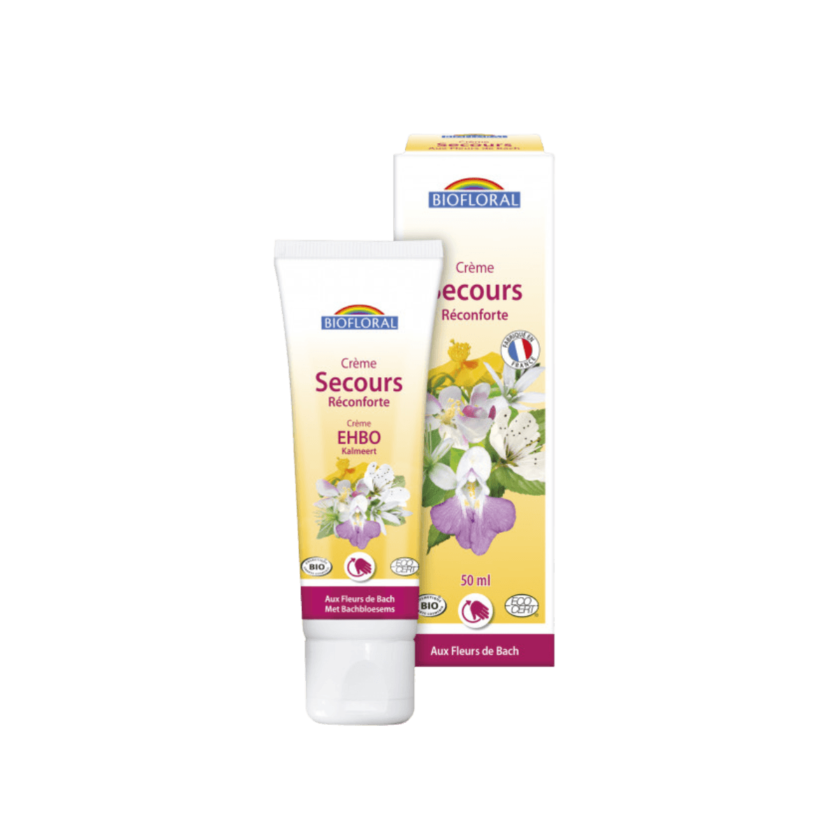 Crème de secours aux fleurs de bach BIO