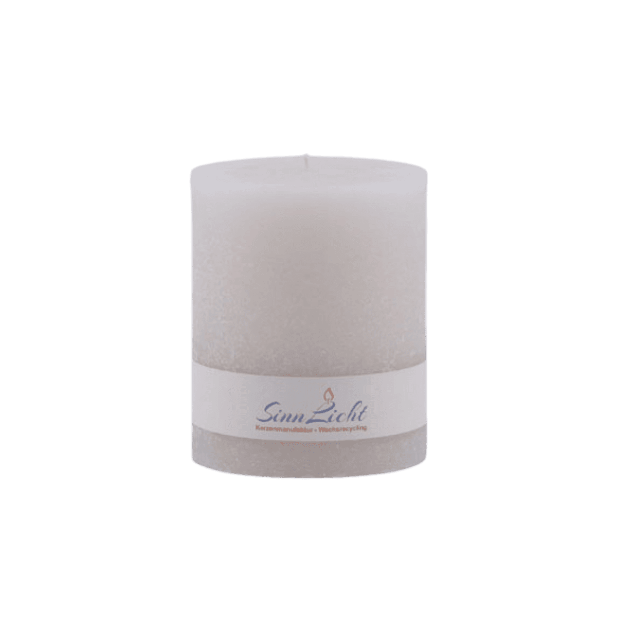Bougie pilier blanc crème rustique 94x105 - SinnLicht