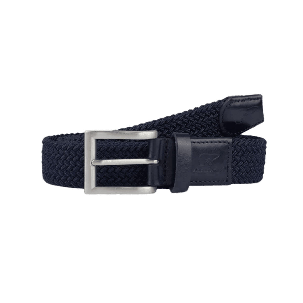 Gerecyclede elastische gevlochten riem Trent - Bleu marine foncé