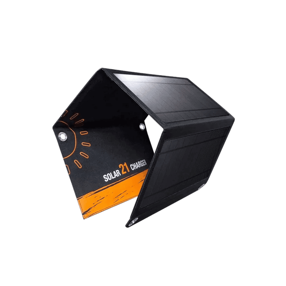 Opvouwbare 21W-zonnelader voor tablet, pc, smartphone, camera