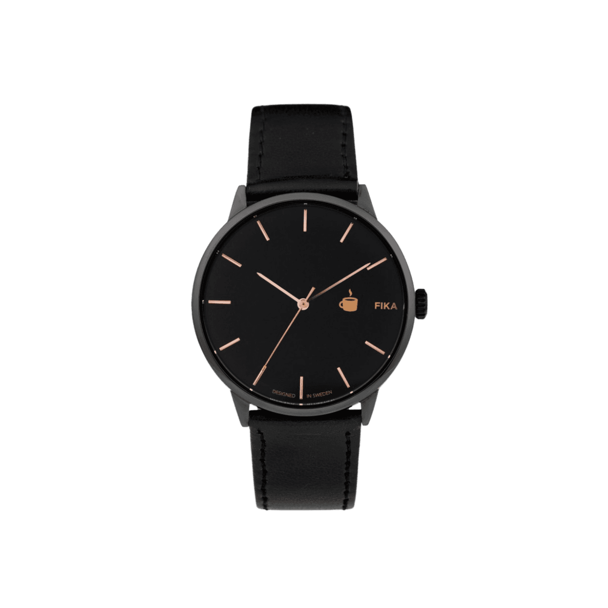 Montre KHORSHID FIKA - Black/Black vegan leather strap 14230II