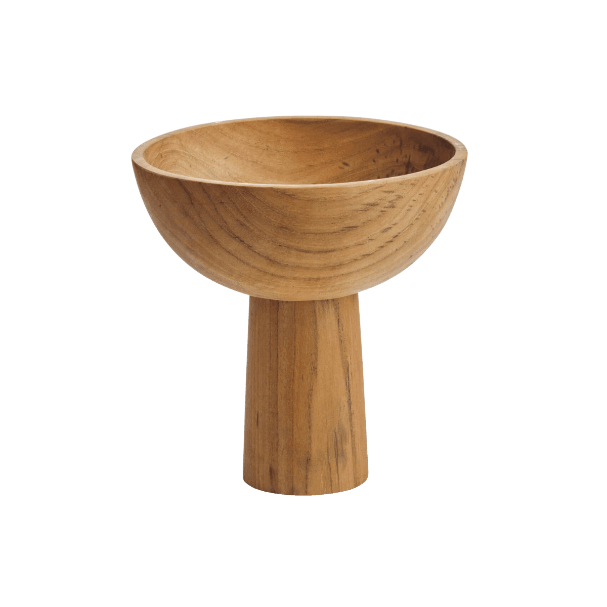 Coupe sur pied en teck - Grande - BOWL ON FOOT RECLAIMED - L