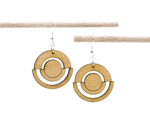 Zilveren oorbellen Crop circle