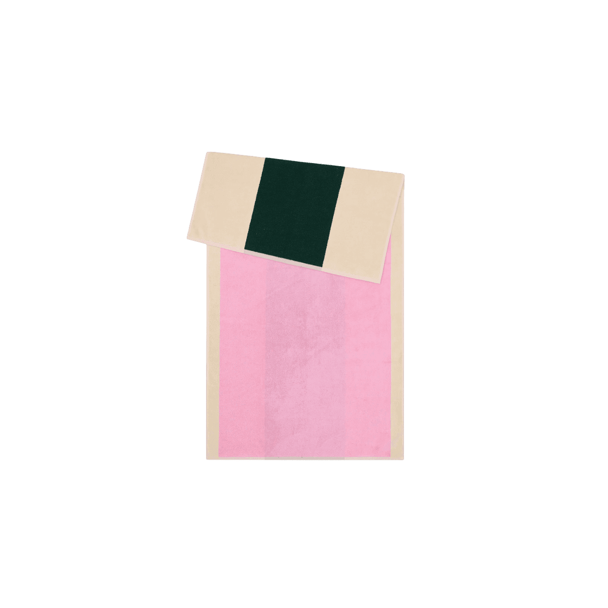 Badhanddoek 70x140 BATH TOWEL GOTS Organic Terry - Pink-Dark Green