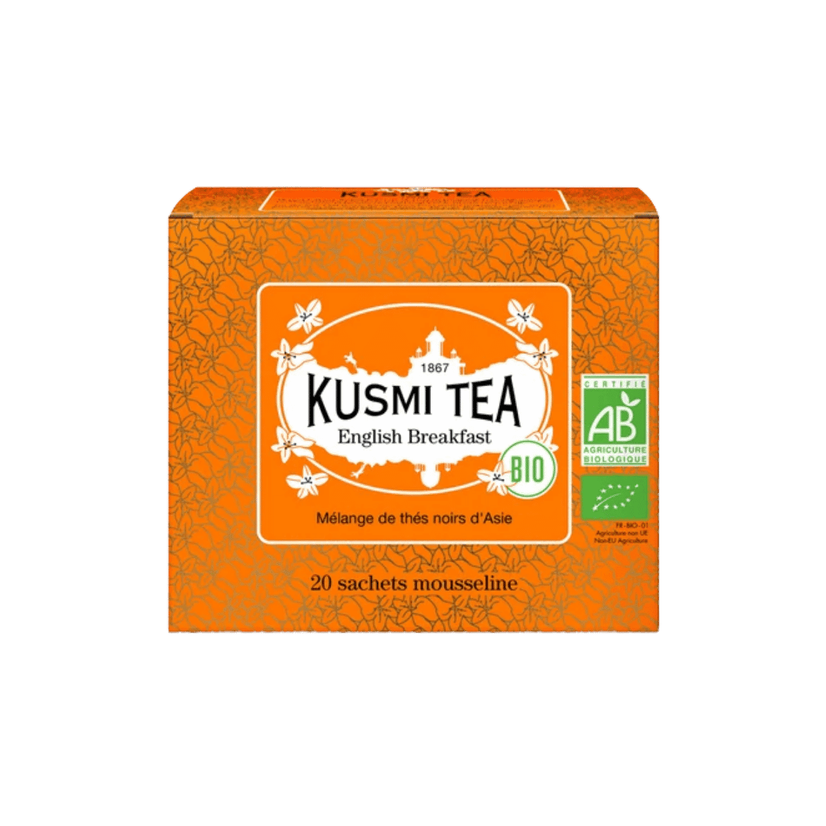 English Breakfast Bio - Etui 20 sachets mousseline - 40gr - Kusmi Tea