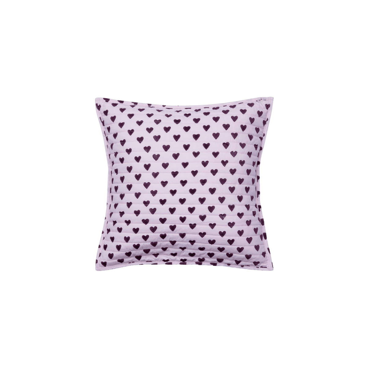 Housse de coussin carrée matelassée - Lila heart