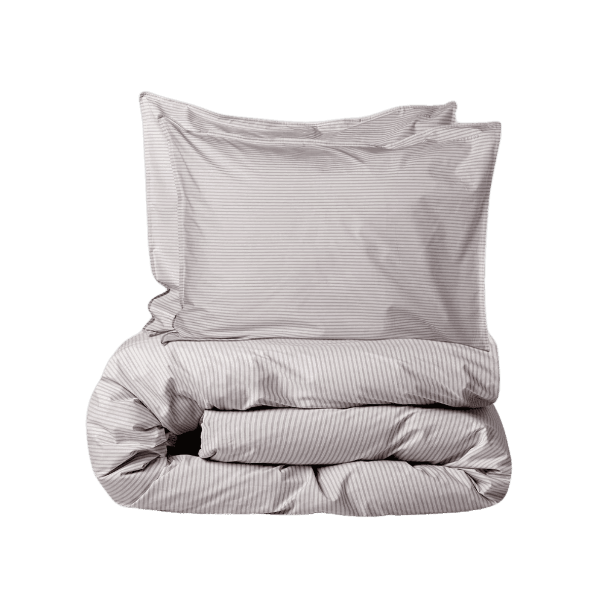 240X220 Perkaal 100% Katoen-Dekbedovertrek Stripe - Bruin-Ecru SP240BREC