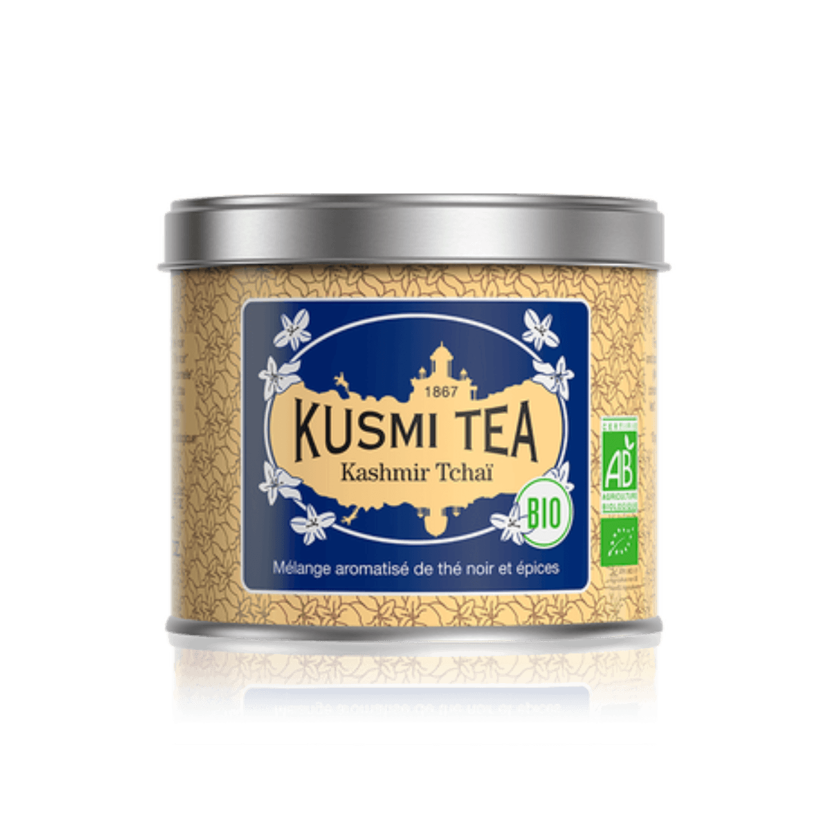 Thé noir aux épices Chaï BIO - Kashmir Tchaï - Boîte métal 100gr
