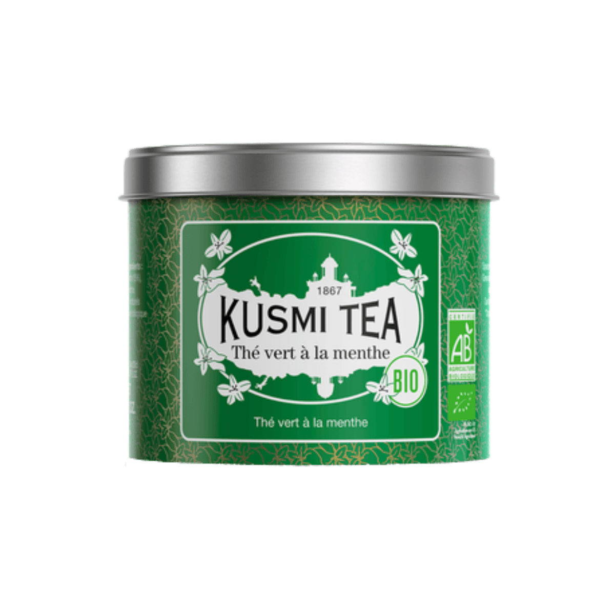 Thé vert à la menthe BIO - Boîte métal - 100gr